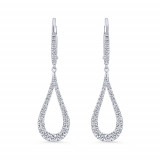 Gabriel & Co. 14k White Gold Lusso Diamond Drop Earrings - EG13195W45JJ photo