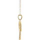 14K Yellow Interlocking Circle 16-18 Necklace - 86610601P photo 2