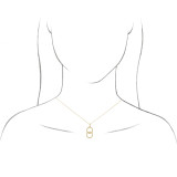 14K Yellow Interlocking Circle 16-18 Necklace - 86610601P photo 3