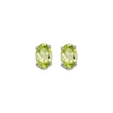 Gems One 14Kt White Gold Peridot (1 Ctw) Earring - EDO64-4W photo