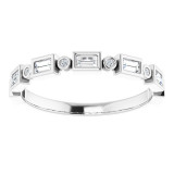 14K White 1/4 CTW Diamond Anniversary Band - 1236356065P photo 3