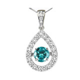 Gems One 14KT White Gold & Diamond Rhythm Of Love Neckwear Pendant  - 2 ctw - ROL1147-4WCBL photo