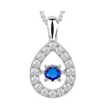 Gems One 14KT White Gold & Diamond Rhythm Of Love Neckwear Pendant   - 1/10 ctw - ROL1098-4WC photo