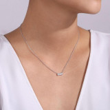 Gabriel & Co. 14k White Gold Lusso Diamond Necklace - NK4943W45JJ photo 3