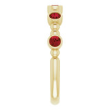14K Yellow Stackable Mozambique Garnet Bead Ring - 71991606P photo 4