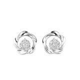 Gems One Silver Diamond (1/8Ctw) Earring - ER33698-SSD photo