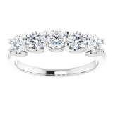 14K White 1 CTW Diamond Anniversary Band - 1233896008P photo 3