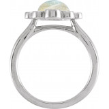 14K White Rainbow Moonstone & 1/8 CTW Diamond Ring - 72052620P photo 2