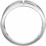 14K White 1/4 CTW Round Geometric Diamond Ring - 65232260000P photo 2