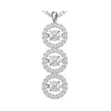 Gems One Silver (SLV 995) Diamond Rhythm Of Love Neckwear Pendant  - 1 ctw - ROL1119-SSWD photo