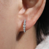 Gabriel & Co. 14k White Gold Lusso Diamond Huggie Earrings - EG13648W45JJ photo 2