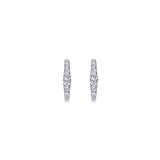 Gabriel & Co. 14k White Gold Lusso Diamond Huggie Earrings - EG13648W45JJ photo 3