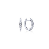 Gabriel & Co. 14k White Gold Lusso Diamond Huggie Earrings - EG13648W45JJ photo