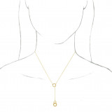 14K Yellow 1/10 CTW Diamond Circle Y 16-18 Necklace - 65231060000P photo 3