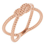 14K Rose Rope Knot Ring - 51641103P photo
