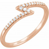 14K Rose 1/8 CTW Diamond Stackable Ring - 123053602P photo