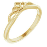 14K Yellow Stackable Crown Ring - 52047102P photo