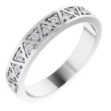 14K White 1/5 CTW Diamond Geometric Anniversary Band - 124245600P photo