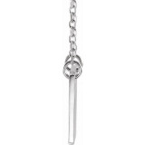 14K White Geometric 18 Necklace - 86559105P photo 2
