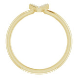 14K Yellow .04 CTW Diamond Initial V Ring - 1238346106P photo 2
