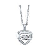 Gems One 10KT White Gold & Diamond Rhythm Of Love Neckwear Pendant  - 1/10 ctw - ROL1226-1WC photo