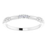 14K White 1/10 CTW Diamond Stackable Ring - 124033600P photo 3