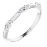 14K White 1/10 CTW Diamond Stackable Ring - 124033600P photo
