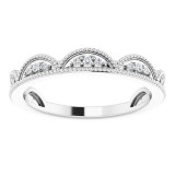 14K White 1/8 CTW Diamond Stackable Ring - 123087600P photo 3