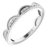 14K White 1/8 CTW Diamond Stackable Ring - 123087600P photo