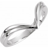 14K White V-Shape Fashion Ring - 50016145858P photo