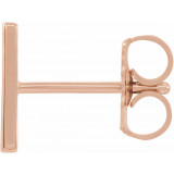 14K Rose Single Initial H Earring - 86800145P photo 2