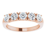 14K Rose 1 CTW Diamond Anniversary Band - 12285960013P photo 3