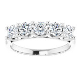 14K White 1 CTW Diamond Anniversary Band - 1233906000P photo 3