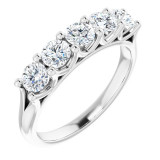 14K White 1 CTW Diamond Anniversary Band - 1233906000P photo