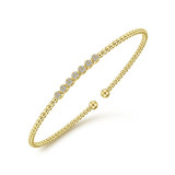 Gabriel & Co. 14k Yellow Gold Bujukan Diamond Bangle Bracelet - BG4116-65Y45JJ photo 2