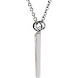 14K White Triangle 16 Necklace - 85872101P photo 2