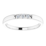 14K White .09 CTW Diamond French-Set Anniversary Band - 124030601P photo 3