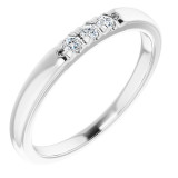 14K White .09 CTW Diamond French-Set Anniversary Band - 124030601P photo