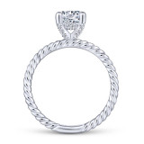 Gabriel & Co. 14k White Gold Hampton Solitaire Engagement Ring - ER13913R4W44JJ photo 2