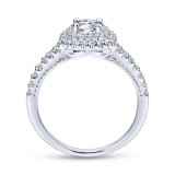 Gabriel & Co. 14k White Gold Contemporary Double Halo Engagement Ring - ER11876R0W44JJ photo 2