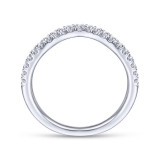 Gabriel & Co. 14k White Gold Victorian Curved Wedding Band - WB14657R2W44JJ photo 2