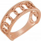 14K Rose Geometric Rope Ring - 51705103P photo