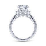 Gabriel & Co. 14k White Gold Contemporary 3 Stone Engagement Ring - ER7296R8W44JJ photo 2