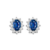Gems One 14Kt White Gold Diamond (3/8Ctw) & Sapphire (1 1/8 Ctw) Earring - FE4062-4WCS photo