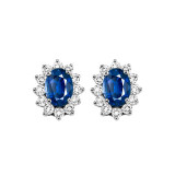 Gems One 14Kt White Gold Diamond (3/8Ctw) & Sapphire (1 1/8 Ctw) Earring - FE4062-4WCS photo