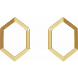 14K Yellow Geometric Drop Earrings - 87020601P photo 2