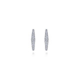 Gabriel & Co. 14k White Gold Lusso Diamond Huggie Earrings - EG13658W45JJ photo 3