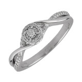 Gems One Silver Diamond(1/8Ctw) Ring - RG11638-SSWD photo