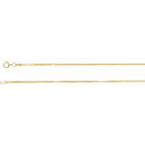 14K Yellow 1.3 mm Diamond Cut Box 7 Chain with Spring Ring - CH489244827P photo