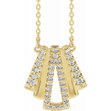 14K Yellow 1/4 CTW Diamond Art Deco 18 Necklace - 86916616P photo